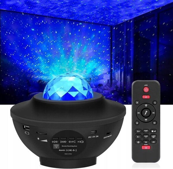 Проєктор Зірок LED з Bluetooth-динаміком і Пультом – Ідеальний для Спальні, Вітальні та як Подарунок - Зображення 5