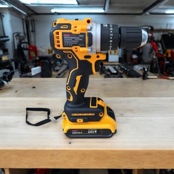 Акумуляторна дриль-шуруповерт BOXER BX-3310 24V, безщітковий двигун, 2 акумулятори, 3 режими, кейс - Зображення 3
