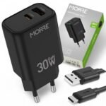 MORRE M301 GaN 30W — зарядний пристрій USB-C+USB-A