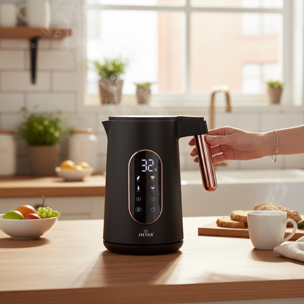 Електричний чайник ZILNER ZL-127, 1,7 л, регулювання температури, LED, Keep Warm - Зображення 5