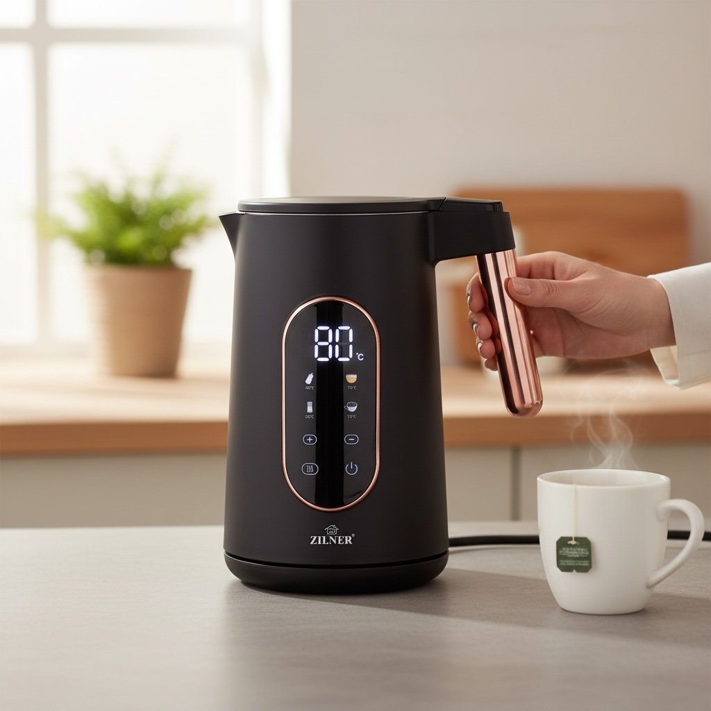 Електричний чайник ZILNER ZL-127, 1,7 л, регулювання температури, LED, Keep Warm - Зображення 8