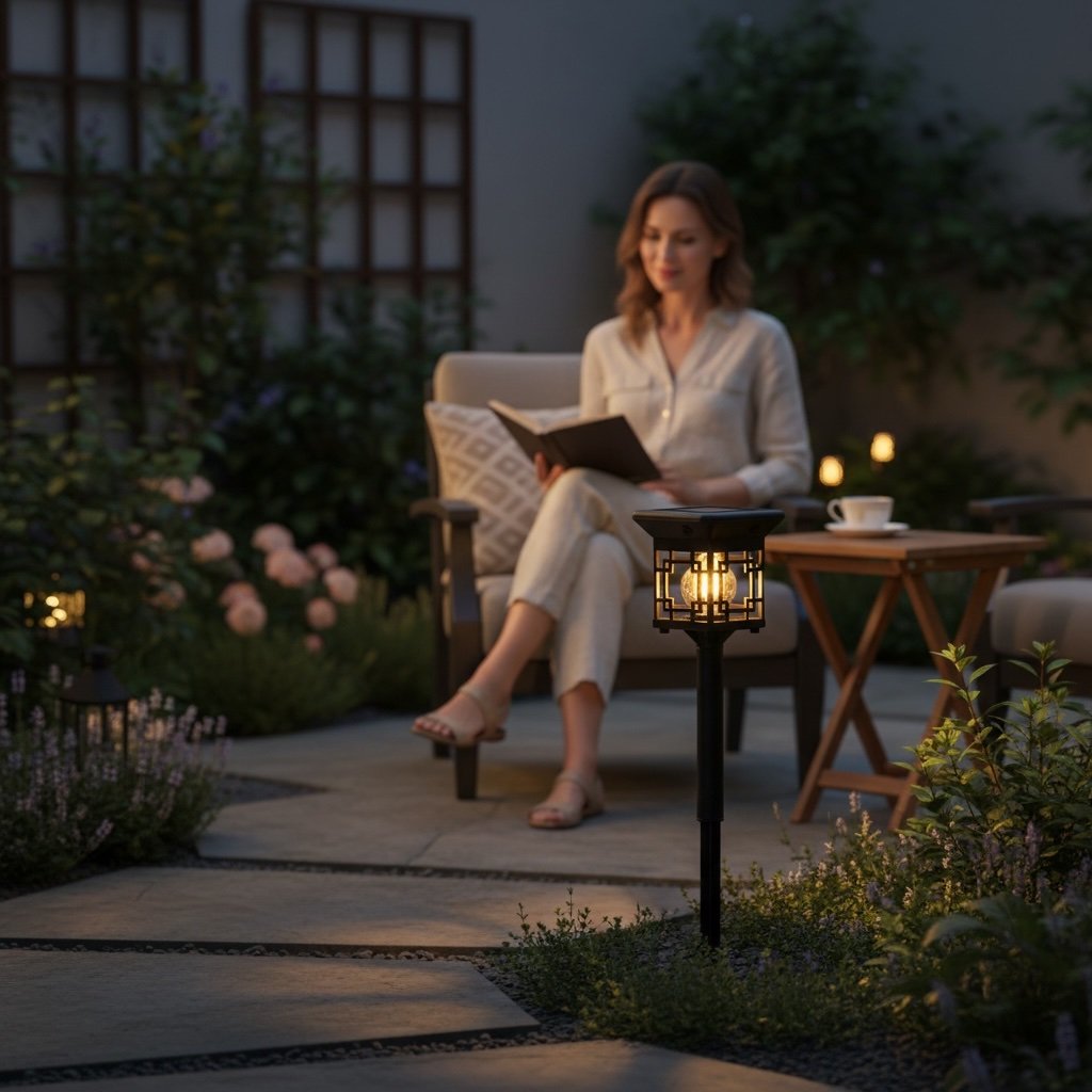 Сонячні садові світильники (комплект 2 шт) – LED світильники для доріжок, саду та фасаду будинку - Зображення 7