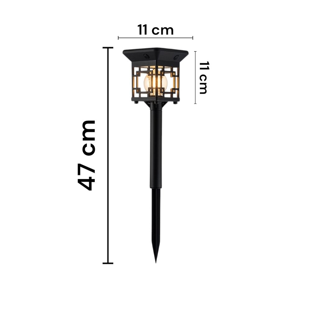 Сонячні садові світильники (комплект 2 шт) – LED світильники для доріжок, саду та фасаду будинку - Зображення 3