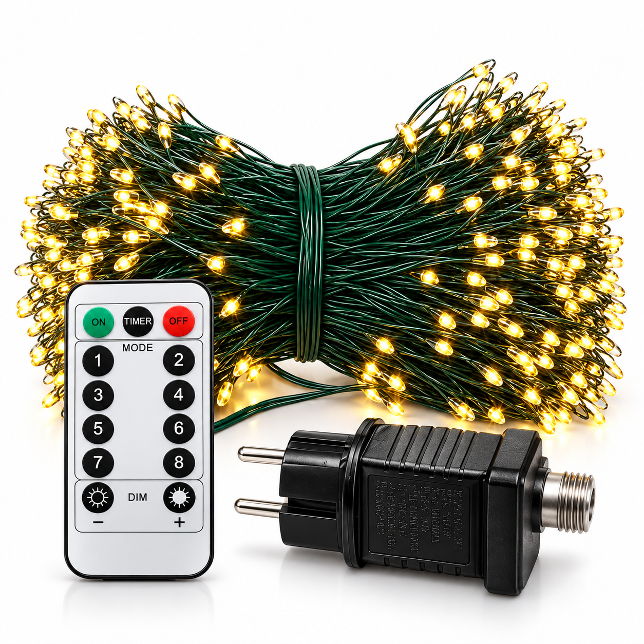 Гірлянда Кінський Хвіст Мішура 960 LED 16 Ниток 3 м Біле або Жовте Світло - Зображення 10