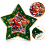 Порцелянове Блюдо Різдвяна Зірка 25,5 см Santa Claus Сервірувальне Святкове