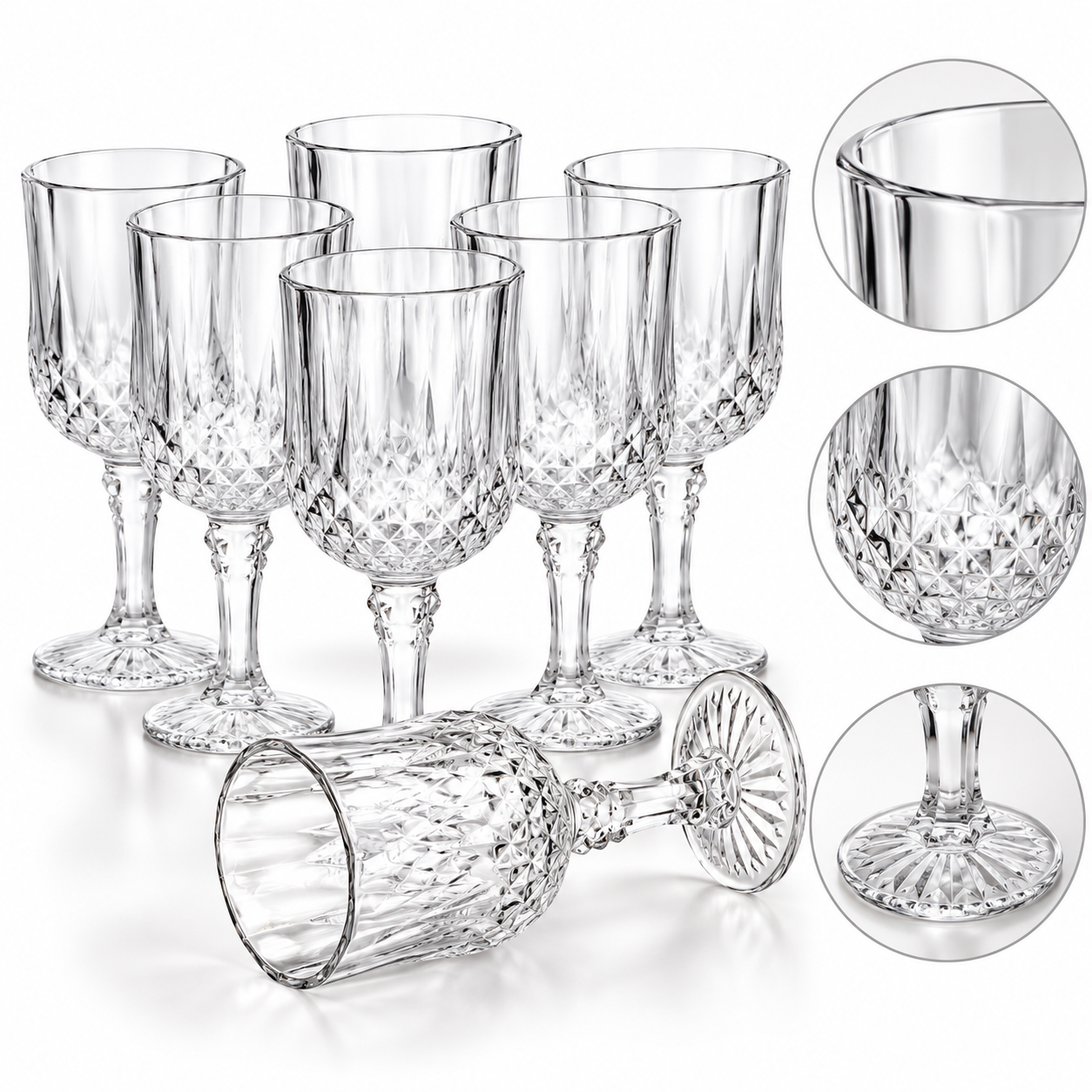 Набір келихів для вина Vintage Crystal 6 шт. 150 мл