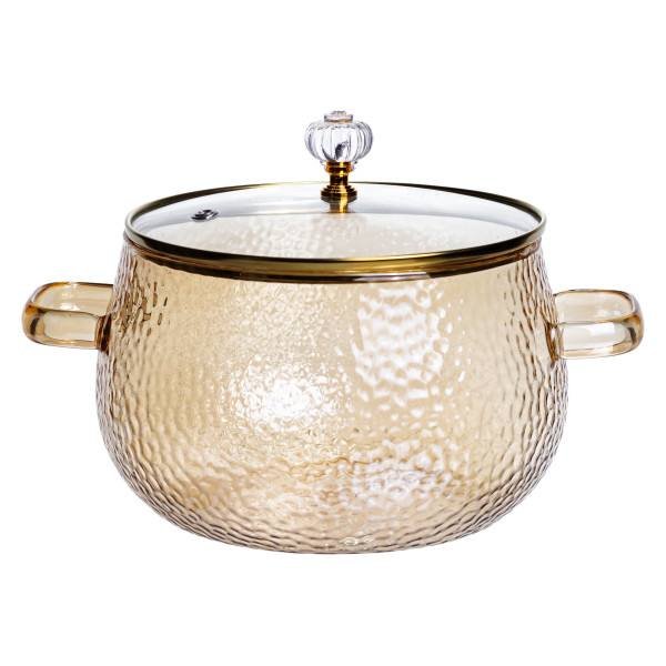 Каструля з боросилікатного скла Pumpkin Pot 2,5 л – термостійка скляна каструля з кришкою - Зображення 5